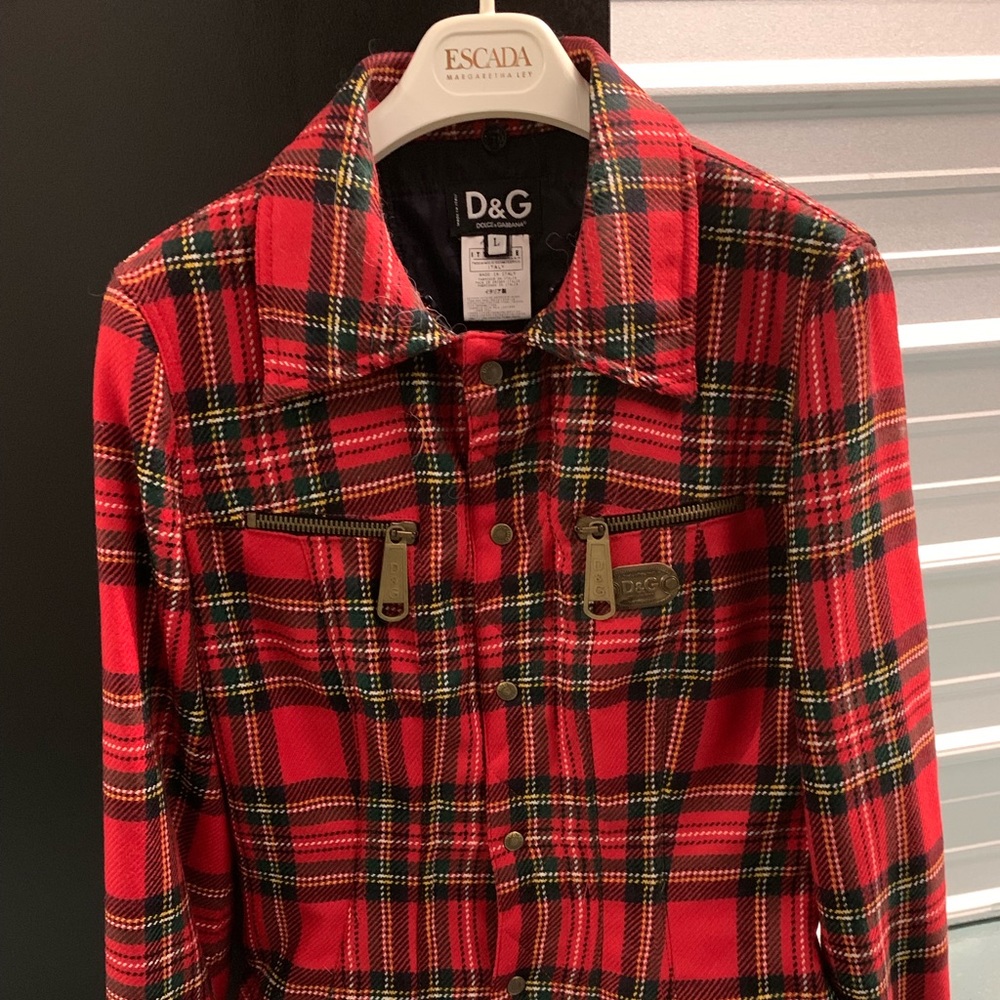 Dolce & Garbana Red Plaid Jacket - Picture 5 of 5
